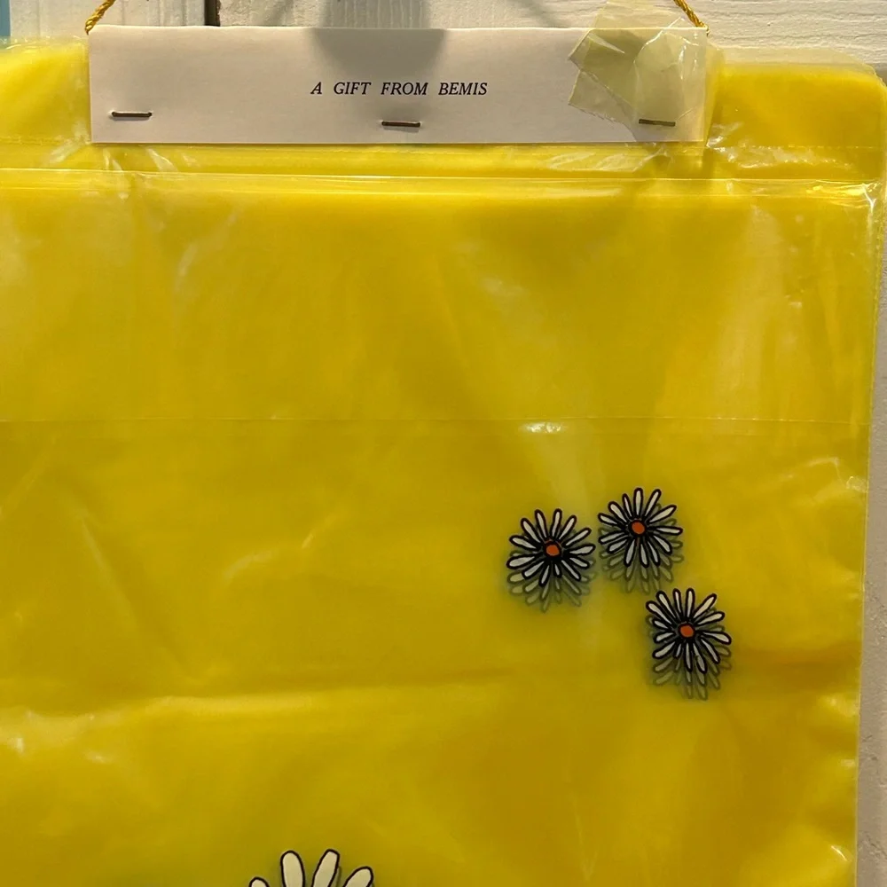 VTG Bemis Crazy Daisy Plastic Bags NOS 89 Total 2 Sizes Mod Groovy Flap Seal USA